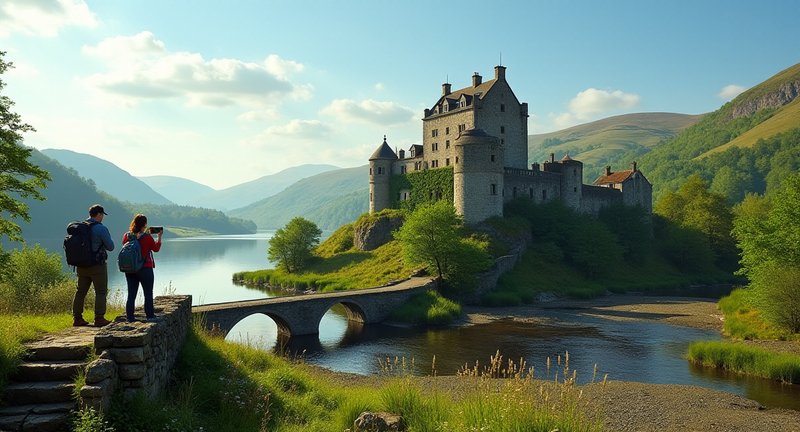 Exploring Dunans Castle Scotland